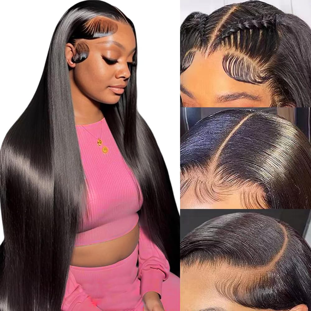 MUNONG 30-inch lace front wig with straight hair for versatile daily styling