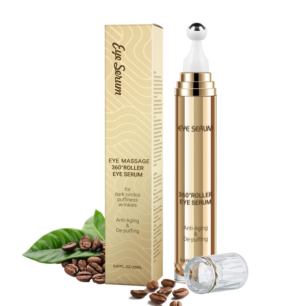MUOCOBU serum cafeína para ojos, bote compacto para reducir ojeras.