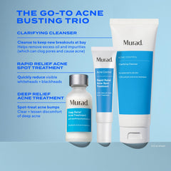 Murad Acne Control Clarifying Cleanser, uso diario mañana y noche para rutina constante.