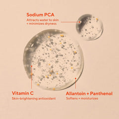Murad Essential-C Cleanser vitamin C technology supports visible brightness.