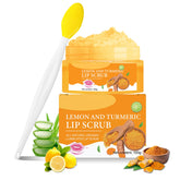 MUREND Turmeric Lemon Lip Scrub with Brush Set for gentle exfoliation and hydration.
