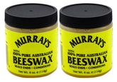 Murray's Beeswax jar front shows premium beeswax for high-gloss styling.