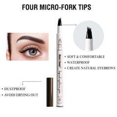 Music Flower Eyebrow Pen micro-fork tips enable precise, natural strokes.