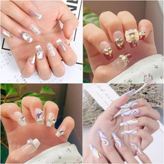 MUSILAN Nail Glue in use on nails with quick setting for DIY projects.