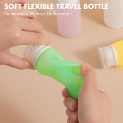 Muslish leak-proof cap close-up demonstrates drip-free sealing for cosmetics.