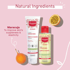 Mustela maternity set packaging highlights fragrance-free formula for sensitive skin.