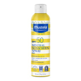 Mustela Spray Solar Mineral Bebés Frontal, protección suave para piel sensible.