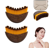 Mustio lymphatic contour face brush with 30mm bristles contours the face.
