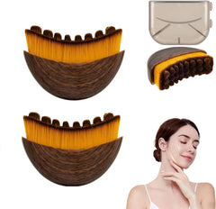 Mustio lymphatic contour face brush with 30mm bristles contours the face.