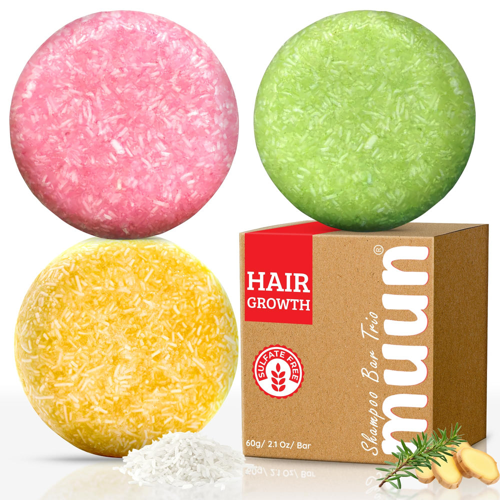 Barra Muun jengibre: estimula cuero cabelludo y fortalece raíces para cabello sano.