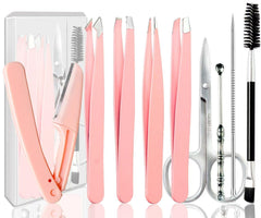 Muzioiernsu tweezers kit with stainless steel head for precise eyebrow shaping.