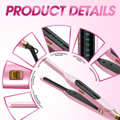 Mvxitanny mini flat iron LED display for precise temperature control.