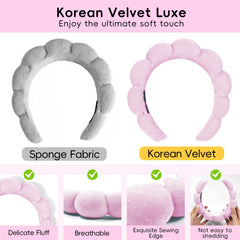 My Novel Things water-absorption headband keeps hair dry during cleansing