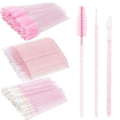 Myaokue-up crystal pink lash spoolie bundle for easy, gentle daily lash care.