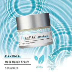 MyCHELLE Deep Repair Cream creamy texture close-up ready to apply for lasting moisture