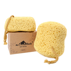 myHomeBody esponja de baño grande, dos piezas, facilita lavado cómodo con abundante espuma