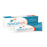 MyNewGel Plus UV scar gel bottle front for on-the-go scar care