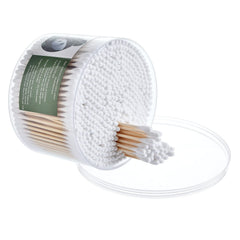 MYQIPGD MONCOM sticks are bamboo, with 100% cotton tips for eco-friendly care.