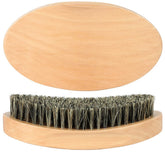 Myselect curved 360 wave brush with wood handle for precise wave shaping and control.