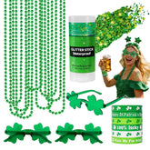 Mysense barra brillo trébol verde para rostro y cuerpo, brillo duradero