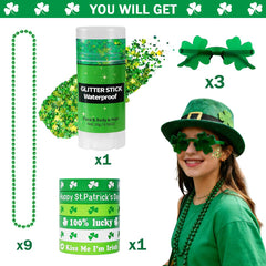 Mysense gafas trébol verde, accesorio festivo para celebraciones