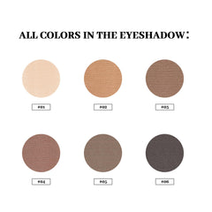 MYSTER ROSEY Nudes mini-paleta, sombras taupe para maquillaje diario.