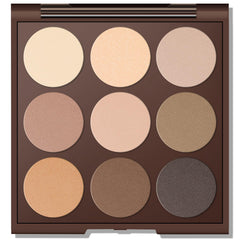 Paleta MYSTER ROSEY con sombras neutras mate para looks naturales.