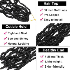 Mytarku pre-looped curly-wavy locs enable fast, beginner-friendly installation.
