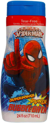 MZB Accessories Jabón burbujas Spider-Man para baño infantil, aroma sandía y 24 onzas.