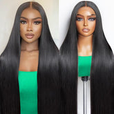 Mziio 32-inch 13x6 lace front wig viewed from full-front to highlight natural hairline