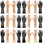 Mzstgh henna stencil kit sheets for elegant hand and forearm designs.