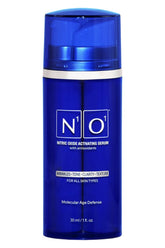 N1O1 nitric oxide serum bottle front showing hydrating formula.