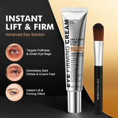 Applying Nabevin Eye Tightener with upward massage for a smooth look