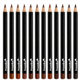 Delineadores Nabi 12 tonos marrón, definición cremosa para labios suaves.