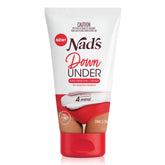 Nad's Down Under Cream near bikini-area for gentle, quick hair removal.