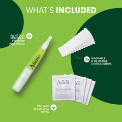 Nad's wax pen close-up highlighting the precision SlimTip applicator.