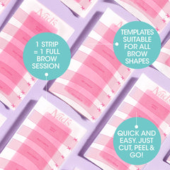 Nad's Eyebrow Wax Strips ready to use for quick brow shaping.