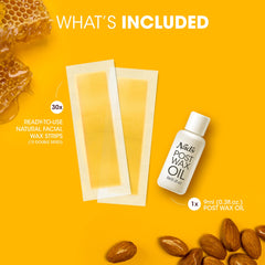 Nad's natural wax strips designed for upper lip grooming and smooth skin