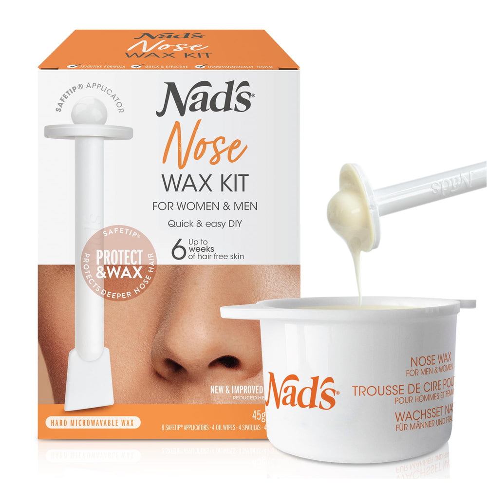 Nad's Nose Wax Kit inside nostril for precise, hair-free nostrils