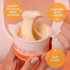 Nad's Nose Wax Kit SafeTip applicator shown for safe, targeted use