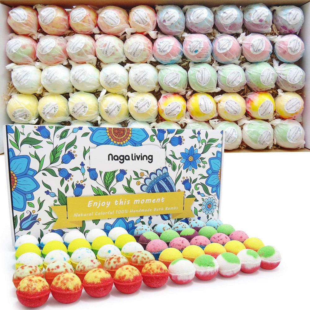 Nagaliving bath bombs gift set box ready for a relaxing, multi-scent soak