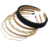 Diadema de metal dorado de naibirdr, aro elegante para looks diarios.