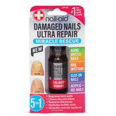 Nail-Aid 5-in-1 serum bottle applying clear, penetrating repair for healthier nails.