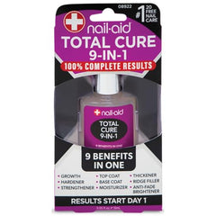 Base coat application by Nail-Aid Total Cure 9in1 for foundation and strength