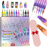 Nail Art Pen Set color palette for creative mani designs