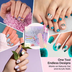 Nail Art Pen Set includes nail file for prep