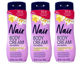 Nair Body Cream Hair Remover jar showing nourishing oat milk for smoother skin