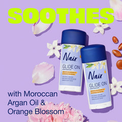Nair Glide On bikini-area-application captures precise ritual on sensitive zones.