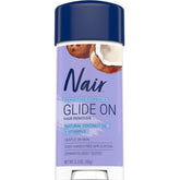 Nair Sensitive Formula Glide-On bottle ready for painless blade-free removal