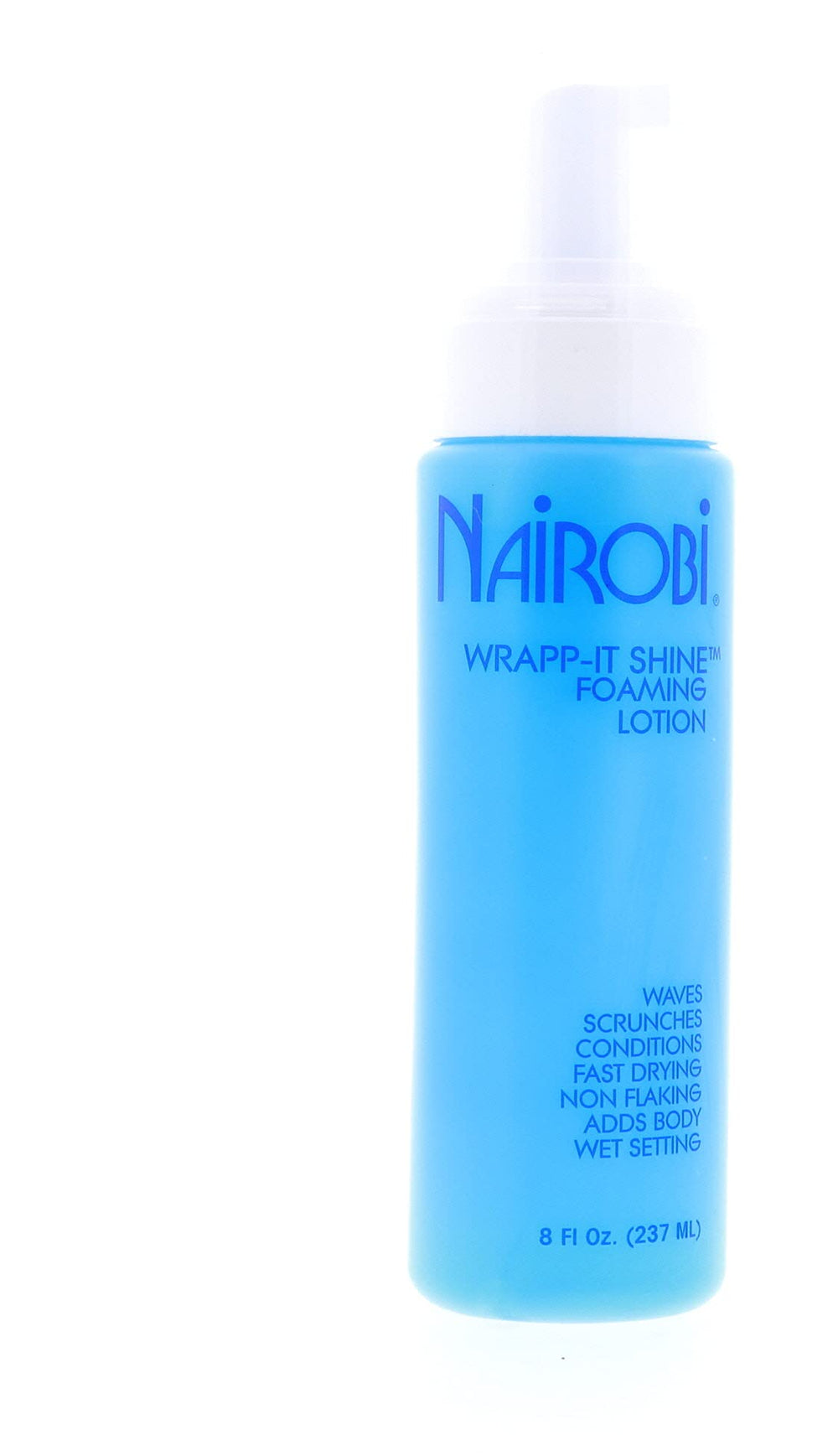 Nairobi Wrapp-It Shine, botella 8oz, ideal para uso diario suave.
